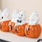 Glitzhome® 15.5"L Halloween Polyresin SPOOKY Ghost Pumpkin Table Decor